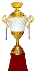 PC-145 White and Golden Plastic Cup Trophy