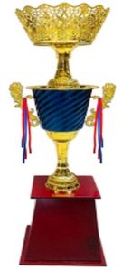 PC-194 Blue and Golden Plastic Cup Trophy