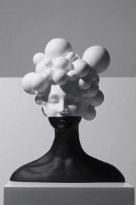 Black &AMP;AMP; White Bubble Lady