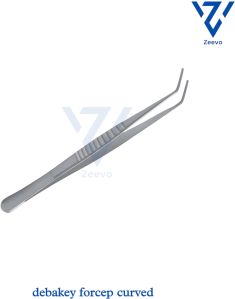Stainless Steel Curved Debakey Forceps