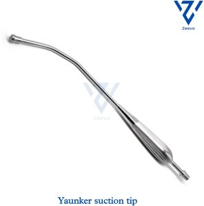 Stainless Steel Curved Yankauer Suction Tip