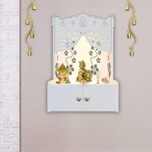 Leaves Symbol Whtie Wooden Temple