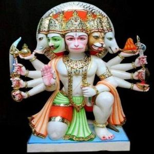 Marble Panchmukhi Hanuman Statue
