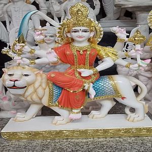 Polished Marble Durga Mata Statue