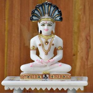 White Marble Parshwanath Statue