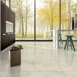 Classic Onyx Beige Glossy Finish Ceramic Floor Tiles