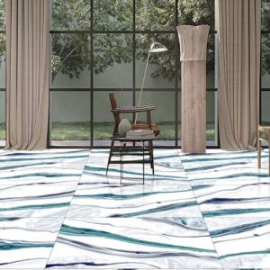 Emiliana Aqua Glossy Finish Ceramic Floor Tiles