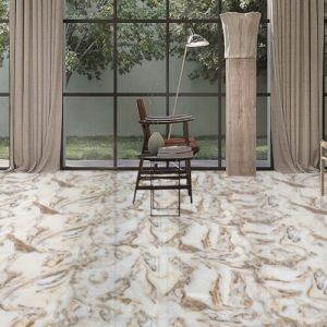 Monkey Beige Endless Glossy Finish Ceramic Floor Tiles