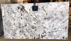 Alaskan White White Base Light Grey Black Silver Granite Slab