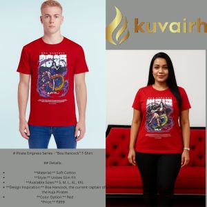 Printed Unisex Red Tshirt Casual Wear