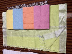 Saree Silver Tissue Border