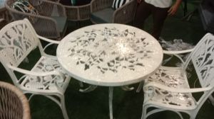 Aluminium Cast Table Chair Set