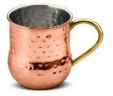 Copper Platting with SS Handle Bear Mug Hammered Lota
