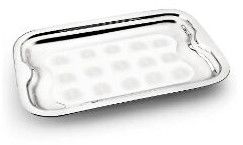 Rectangular Tray Strep With Silver Design-25 Cm
