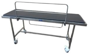 Steel Frame With Cushioned Top Patient Stretcher Trolley