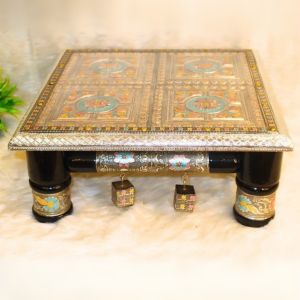 Golden Bajot  Wooden Chowki