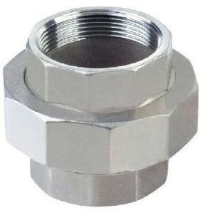 Polished Stainless Steel Union, Color : Silver