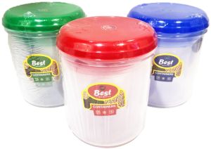 Classic Sticker Plastic Storage Containers Set