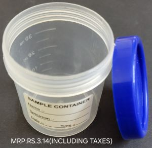 Urine Container 30 Ml, Color : Blue Cap