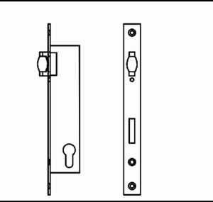 Dormakaba Stainless Steel Dorma 985 Narrowstile Roller Latch Lock