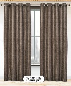 4d Print 197 Coffee Window Curtains