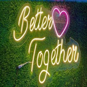 Acrylic Better Together Neon Sign Board for Decorative Purposes