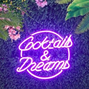 Acrylic Cocktails Neon Sign Board, Color : Multicolor