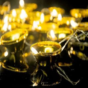 Golden Diya LED String Lights, Color : Warm White, Length : 15m