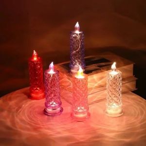 PVC LED Flameless Candles, Color : White for Home Decor
