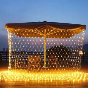 LED Net Mesh Curtain String Lights