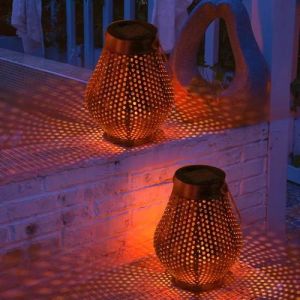 Solar Polka Dot Metal Light for Outdoor