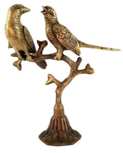 Brass Decorative Love Birds On Tree