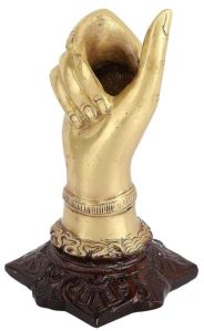 Brass Hand Shape Decorative Pen Stand