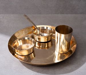 Kansa Dinner Plate Set | 5 Pieces