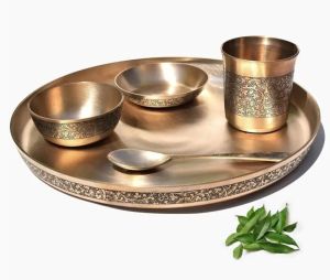 Kansa Thali Set OF 5 Pcs OF Dinner Set