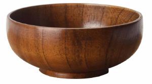 Natural Finishing Plain Wooden Fruit, Salad Bowl, Color : Brown