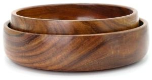 Wooden Round Shape Bowl For Serving