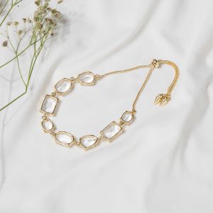 Crystal Brass Adjustable Necklace