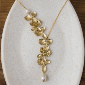 Polished Statement Gold Plated Brass Necklace, Color : Golden
