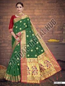 Art Silk Festive Wear Saree with Zari Border