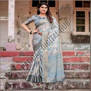 Unstitched Silk Banarasi Sarees, Color : Multicolor