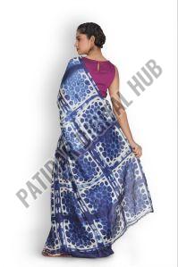 Cotton + Silk Ethnic Bandhani Tie Dye Saree Traditional Wear