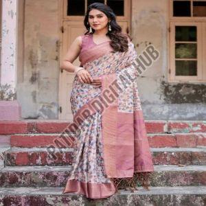 Handwoven Banarasi Silk Saree with Gold Zari Work