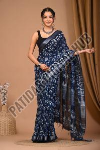 Lightweight Linen Cotton Saree Everyday, Office
