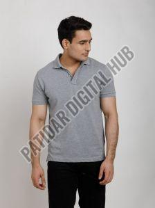 Cotton + Polyester Mens Polo Collar T-Shirt
