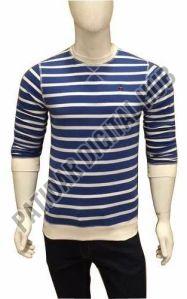 Mens Striped Cotton Casual T-Shirt