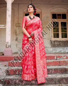 Rich Banarasi Saree with Heavy Floral Brocade