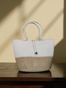 Plain Sandora Calm Jute Handbag, Brand Name : Ama Vedoura for Formal