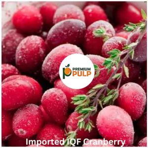 Premium Pulp Frozen Imported Cranberry, Color : Rich Red