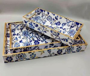 Printed MDF Trays, Shape : Rectengular